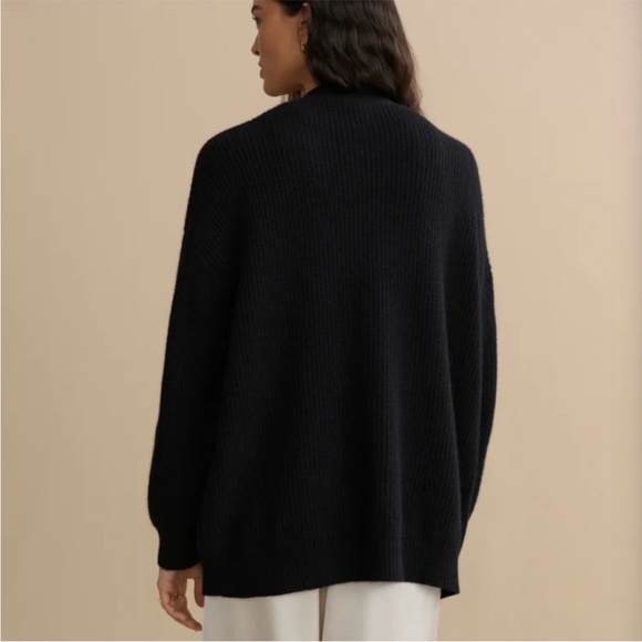 Jenni Kayne Cocoon Cardigan Oversized Cashmere Black Small GUC - Picture 9 of 11